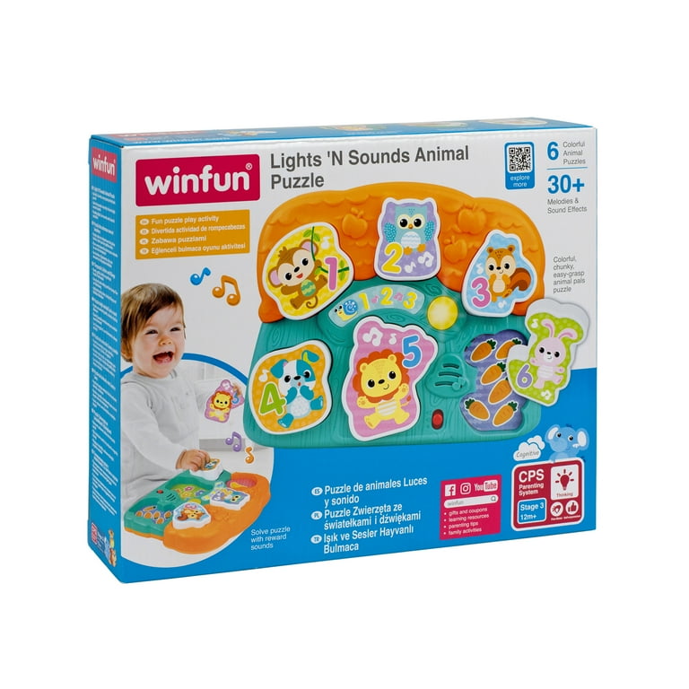 Winfun 7 Piece Lights 'N Sounds Plastic Animal Puzzle - Walmart.com