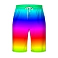 thumbnail image 2 of Stamzod Mens Swim Trunks Quick Dry with Pocket Drawstring Waist Board Shorts Colorblock Plus Size Holiday Hawaiian Beach Short, 2 of 4