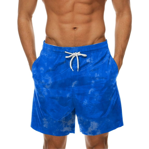 Small Co Natural Light Swim Trunks Men Mens Spring Summer Casual Shorts Pants Printed Sports Beach Pants With Pockets Mens Retro Swim Trunks