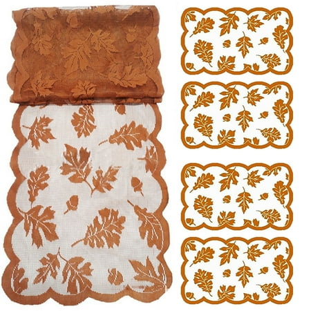 

Gold Maple Leaf Lace Table Flag Coffee Table Bar Tea Table Mat Lace Table Towel