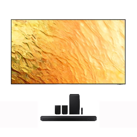 Samsung QN75QN800BFXZA 75  8K QLED Quantum Mini LED HDR Smart TV with a Samsung HW-Q990B Adaptive Soundbar with Surround Sound (2022)