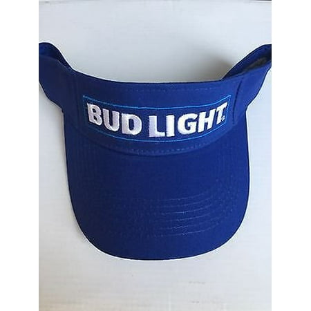 bud light visor hat 1 bud light royal blue and white adjustable
