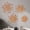 Orange, variant on Orange Metal Wall Sculptures 4-Pack Starburst Sunburst Decor for Living Room Bedroom Entryway