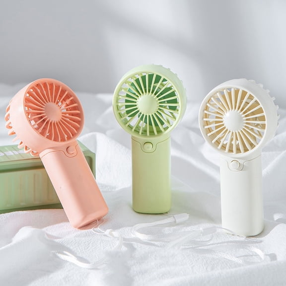 Leeye Portable Handheld Mini Fan, USB Rechargeable Personal Fan with 3 Speeds & Quiet Operation, Lightweight Travel Cooling Fan for Outdoor Office Home, White