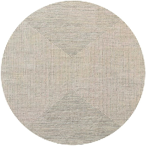 Ahgly Company Machine Washable Indoor Round Industrial Modern Dark Almond Brown Area Rugs, 4' Round
