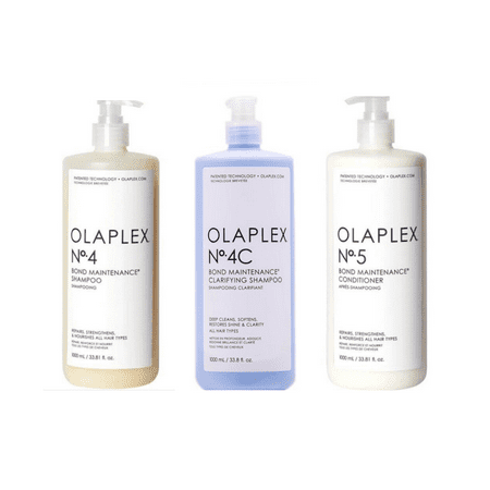 Olaplex No. 4 shampoo, No. 4C shampoo and No. 5 conditioner 33.8 oz. each