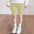 thumbnail image 2 of Afuyipoi Girls Slim Shorts,Breathable Summer Comfortable Stretch Waist Shorts Yellow 5-6, 2 of 3