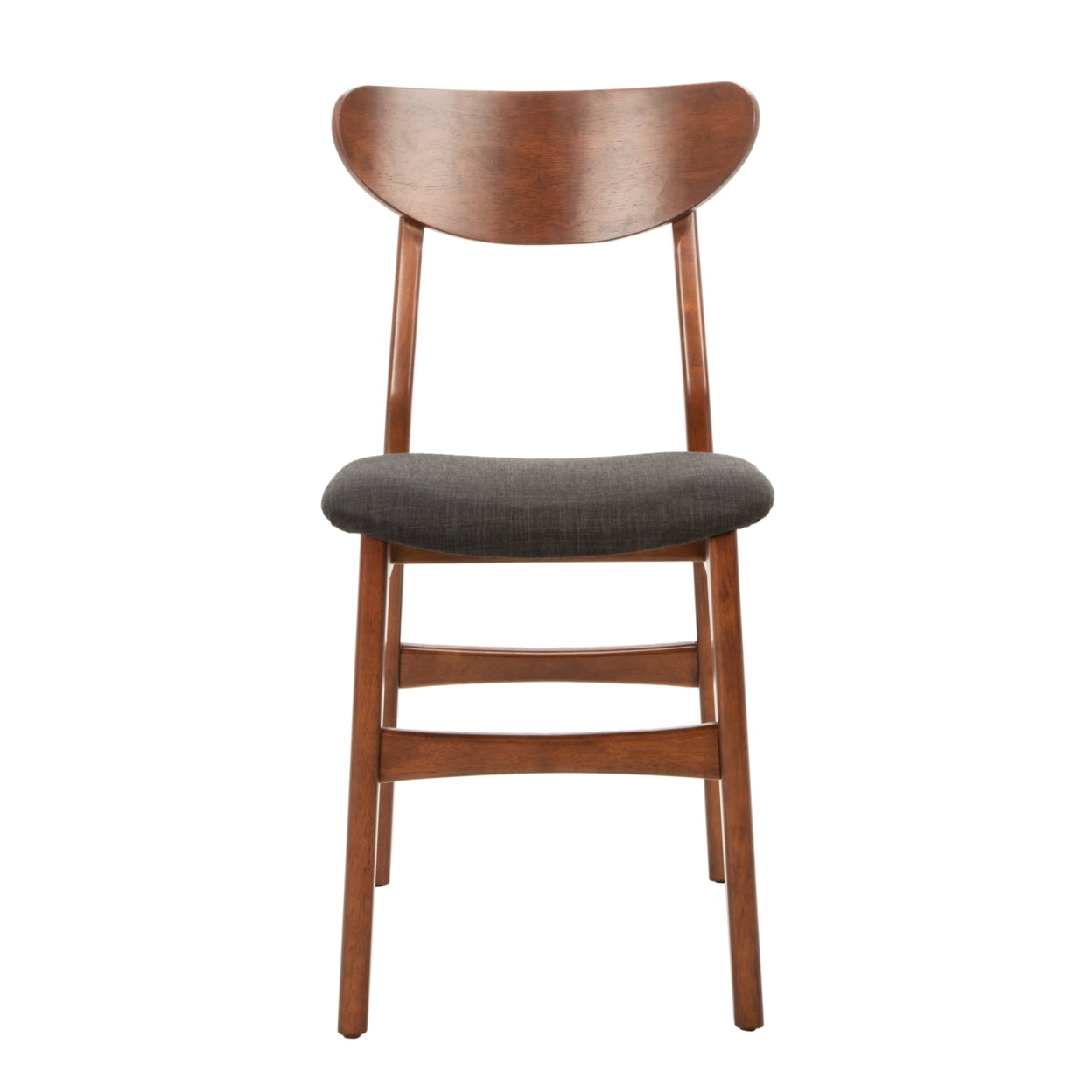 SAFAVIEH Lucca Retro Farmhouse Dining Chair, Cherry/Black, Set of 2