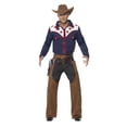 thumbnail image 4 of Smiffys 22664L Blue Rodeo Cowboy Costume with Shirt Chaps & Hat - Large, 4 of 4
