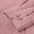 thumbnail image 5 of Men's Pinstripe Button down Shirt with Pocket - Long Sleeve Lapel Collar Top, Retro Button for Smart Casual Work and Weekend Outings, 5 of 6