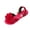 Red, variant on Beige Floral Flat Sandals For Women Soft Sole Beach Footwear Casual Outdoor Spring Summer Slip-On Comfortable Lightweight Design