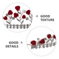 thumbnail image 3 of unbranded Floral Rojo Con Rhinestones Para Novia Accesorios De De, 3 of 8