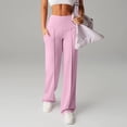 thumbnail image 4 of Women's Wide Leg Pants with Pockets High Waist Stretch Yoga Pants for Gym Casual Sweatpants Athletic Pants, S-3XL, 4 of 9