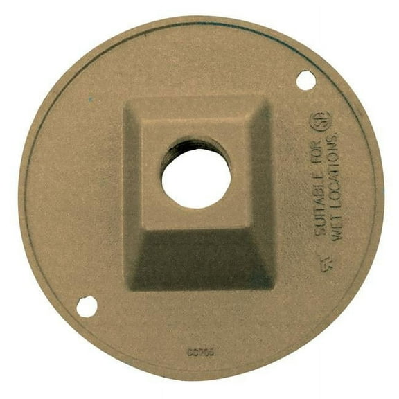 Hubbell 3059466 0.5 in. Round Cluster Wallplate Cover, Bronze