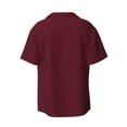 thumbnail image 2 of Fotbe Maroon print Short Sleeve Button Down Shirts for Men Casual Summer Beach Wrinkle Free Shirt-Medium, 2 of 7