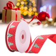 thumbnail image 2 of 10 Rouleaux 10 Yards Arbre Flocon de Neige Impression Rouge Ruban Gros Grain de Noël, 2 of 3