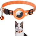 thumbnail image 1 of Collar reflectante naranja AirTag para perros, collar resistente Apple AirTag para perros [Grande], collar acolchado para mascotas con estuche AirTag y accesorios., 1 of 5