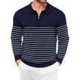 thumbnail image 3 of COOFANDY Men's Long Sleeve Polo Shirts 1/4 Zip Pullover Polo Sweater Slim Fit Polo T ShirtsFall Shirts T Shirts Casual Pullover Sweaters, 3 of 9