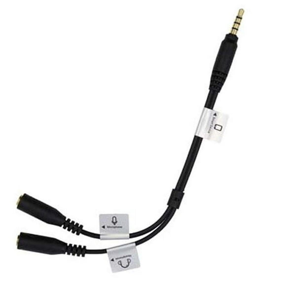 ProMaster Audio Cable 3.5mm TRRS Male Straight - Dual 3.5mm Female Straight - 7 1/2" Straight Splitter, (Model 8067)