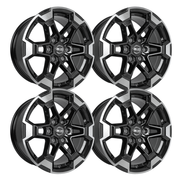 4 RINES 17 6X114.3 BLACK FACE Nissan NP300 Estacas, Frontier