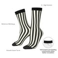 thumbnail image 4 of Cauagu Black And White Thick Stripes Print Crew Socks for Women and Men,Adult Athletic Running Socks 1-Pair Sports Socks Work Gear Socks with Moisture Wicking, 4 of 6