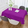 thumbnail image 5 of GZHJMY Unbreakable Square Tablecloths with Dust and Wrinkle Resistance-60x60In,Solid Purple Pattern Wedding Kitchen Picnic Buffet Holiday Party Decoration, 5 of 7