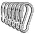 thumbnail image 4 of Heavy Duty 2" & 2.8" Locking Thumb Screw Closure Zinc-Galvanized Steel Carabiner Spring Snap Clip Link Hooks, 4 of 7