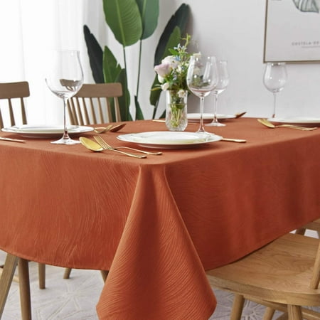 

XIACOCO-Maxmill Jacquard Tablecloth Swirl Design Spillproof Wrinkle Free Heavy Weight Soft Table Cloth Halloween Decorative Fabric Table Cover For Fall Harvest Thanksgiving Dinner Square 52 X 52 Inc
