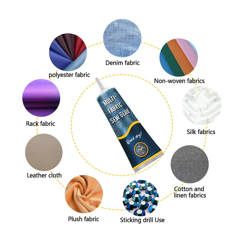 Cloth Repair Sew Glue Fabric Glue for Clothing Permanent Multi Fabric Sew  Glue
