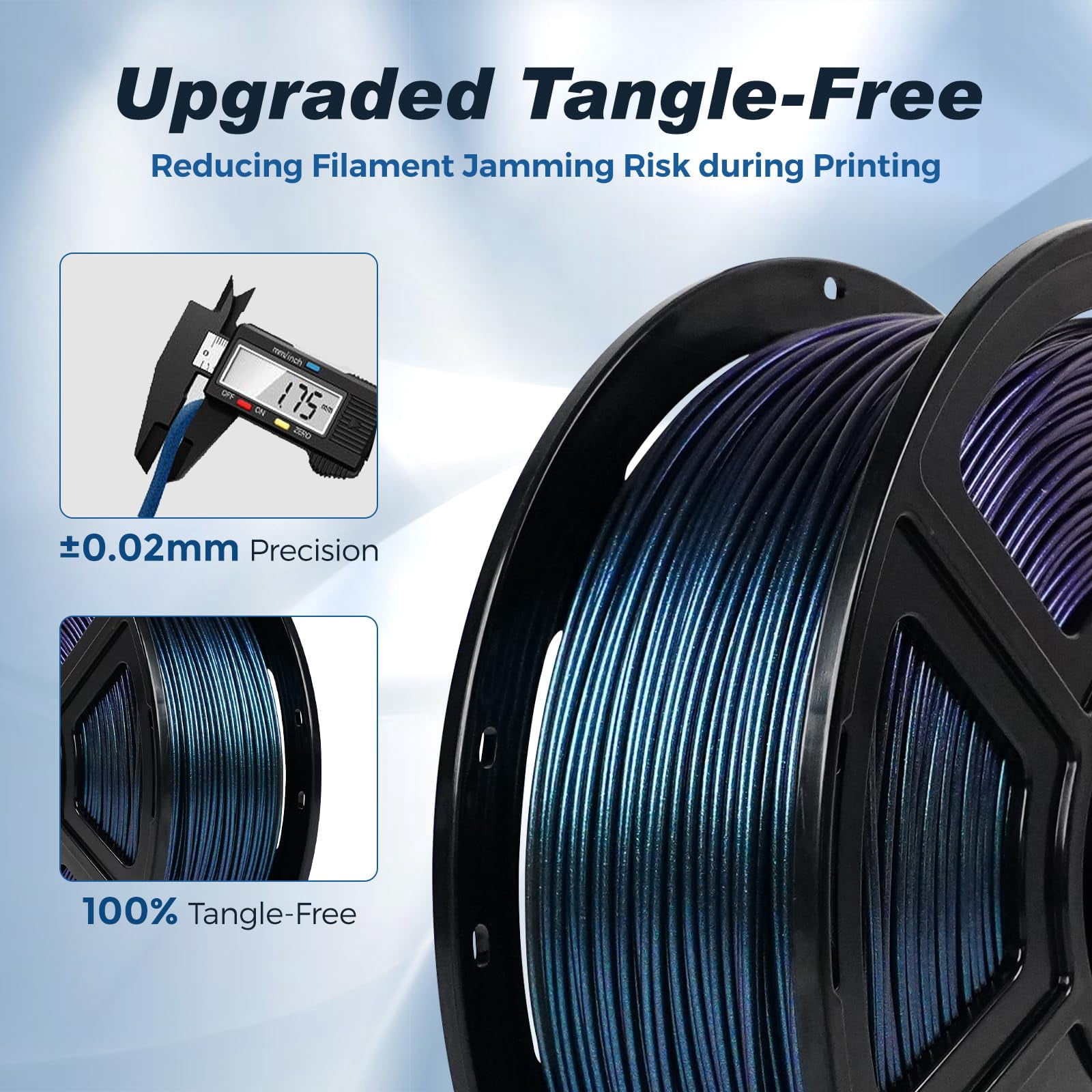 Flashforge Rapid PLA Filament 1.75mm,1KG/2.2lbs High Speed PLA 3D Printer Filament, Burnt Titanium
