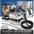 thumbnail image 5 of 2500W Steam Cleaner: Handheld High-Temperature Pressurized Steam Cleaner with 6 Adjustable Levels – Perfect for Kitchen, Bathroom, Car & Upholstery (White), 5 of 7