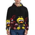 thumbnail image 2 of Lsque Five Nights At Freddy'S Pattern Casual Men's Hoodie,Hooded Sweatshirt with Kangaroo Pocket,Pullover Hoodie-4X-Large, 2 of 8