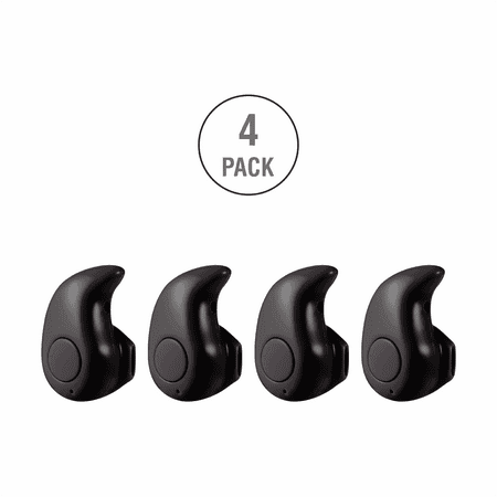 4 Units Professional Mini Invisible Wireless Bluetooth 10.0 Stereo In-Ear Headset Earphone Earbud Earpiece with Hands-free Calling and (Best In Ear Headphones Under 25)