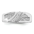 thumbnail image 5 of Sterling Silver Rhodium Plated Diamond Men's Ring QR5021, 5 of 5