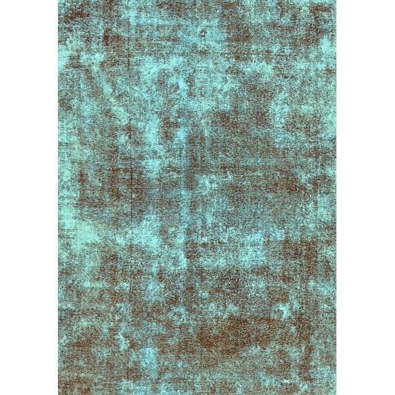 Ahgly Company Indoor Rectangle Abstract Light Blue Modern Area Rugs, 5' x 8'