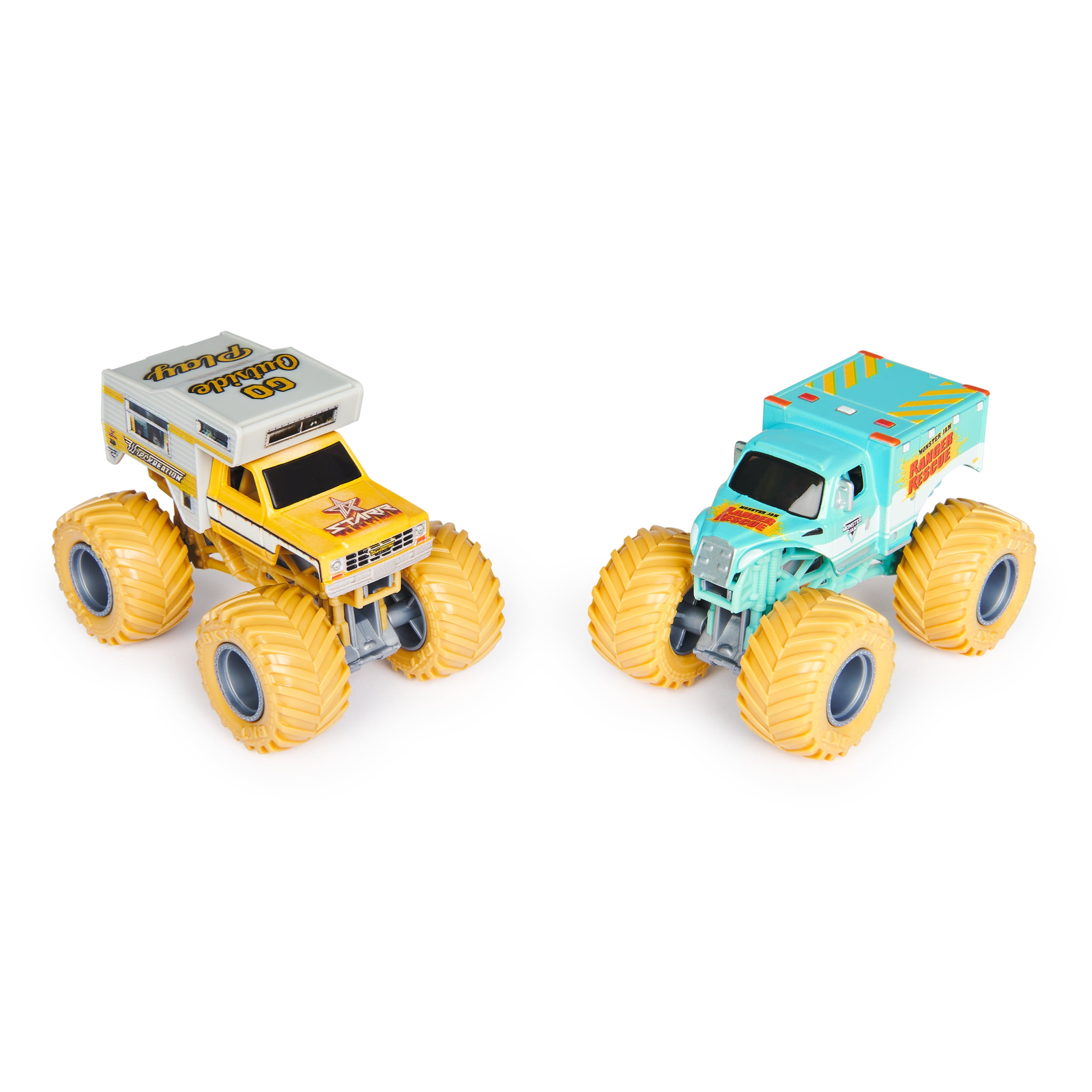 Monster Jam, Official Wreckreation Vs. Forest Rescue Die-Cast Monster Trucks, 1:64 Scale, Kids Toys for Boys Ages 3 and up