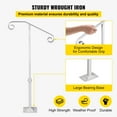 thumbnail image 4 of KFFKFF Single Support Handrail, White Iron, for 1-2 Step Rail Mount, Hand Grip Post, 4 of 9