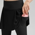thumbnail image 6 of QATAINLAV Girls Pleated Athletic Skirt with Leggings 2 in 1 Tennis Golf Skirts High Waisted Running Workout Skorts, Black, 11-12 Years, 6 of 8