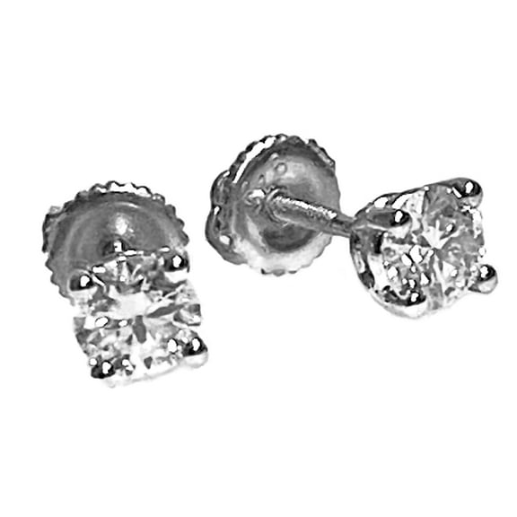 1CT TW Moissanite VVS1 Stud Earrings Pass Diamond Test Solid 925 Sterling Silver Round 5MM