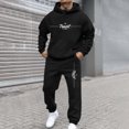 thumbnail image 2 of Mens Jogging Suits 2 Piece Set Fall Winter Casual Jogging Loose Plus Size Sweatshirt And Sweatpant Letter Print Sportswear Set, 2 of 4