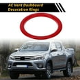 thumbnail image 3 of Anillos de Decoración del Tablero de Ventilación de AC de 4 Pcs para Toyota Tundra 2014-2021, Decoración del Anillo de Cubierta de Ventilación de Aire Acondicionado de Plástico Rojo, 3 of 6