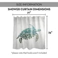 thumbnail image 7 of Creative Products Teal Watercolor Sea Turtle  71x74 Shower Curtain, 7 of 7