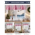 thumbnail image 6 of Valances for Windows Pink Christmas Tree Rod Pocket Cafe Window Treatments Valance Curtains for Kitchen Bathroom Laundry Basement Windows 60"x18", 6 of 7