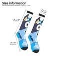 thumbnail image 3 of Saiise Bluey Funny Socks Men Women Boys Kids Adults Novelty Graphic Crew Tube Socks Crazy Design Casual Dress Socks for Sports,Running,Travel, 3 of 7