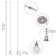 thumbnail image 2 of 2PCS White Pull Chains Crystal Glass Ice Cracked Ball Pull Chain for Ceiling Fan Light Decoration 50cm Extension Chain, 2 of 8