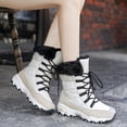 thumbnail image 3 of Botas de nieve, botas cálidas de invierno, además de zapatos de algodón del noreste acolchados de terciopelo, zapatos de mujer de talla grande, 3 of 5