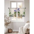 thumbnail image 3 of Spring Easter Sheer Curtains 45 Inch Length 2 Panels Set Window Treatments, Purple Floral Summer Botanical Rustic Rod Pocket Semi Curtains for Living Room/Bedroom/Kitchen Décor, 104"W x 45"L, 3 of 7