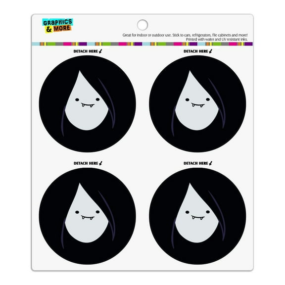 Adventure Time Marceline Head Refrigerator Fridge Locker Vinyl Circle Magnet Set