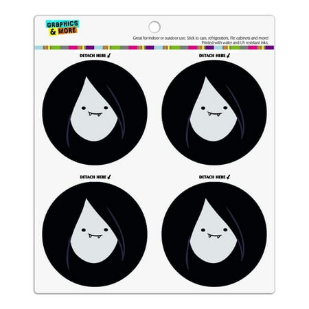

Adventure Time Marceline Head Refrigerator Fridge Locker Vinyl Circle Magnet Set