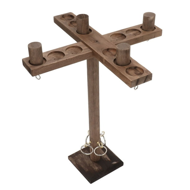 JUEGO DE GANCHO Y ANILLO, JUEGO DE ANILLO DE MADERA DE ENTRETENIMIENTO Hecho A Mano Game de Lanzamiento para Acampar